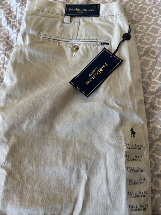 Polo Ralph Lauren Other - Polo Ralph Lauren Classic Fit Khaki Trousers Tall 36x38 Cotton Twill (NWT)